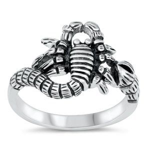 Sterling Silver Scorpion Ring 925 Fashion Band